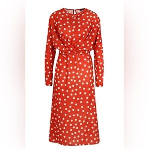 Size 12 Orange Polka Dotted Dress